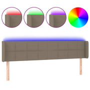 Testiera | Testata a LED Tortora 203x16x78/88 cm in Tessuto