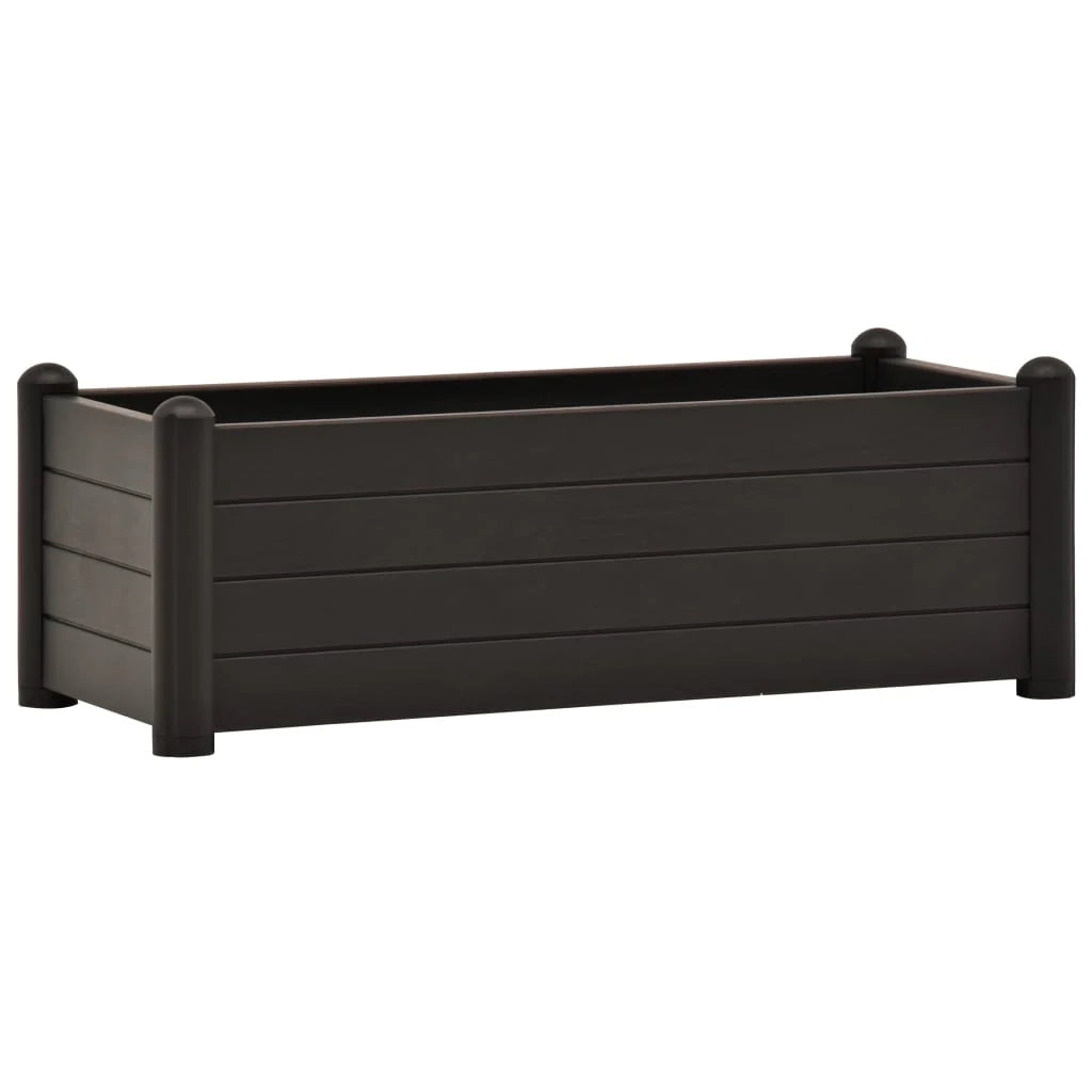Fioriera rialzata per piante e fiori giardino PP antracite 100 x 43 x 35 cm 02_0001222