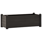 Fioriera rialzata per piante e fiori giardino PP antracite 100 x 43 x 35 cm 02_0001222