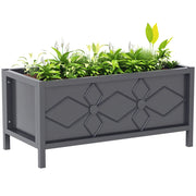 Jardiniere Rialzata Esterno ¨C zephmum ¨C Rettangolare Nero 80x40x38