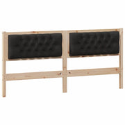Testiera | Testata Altro Marrone e nero 160 cm Legno di pino massello