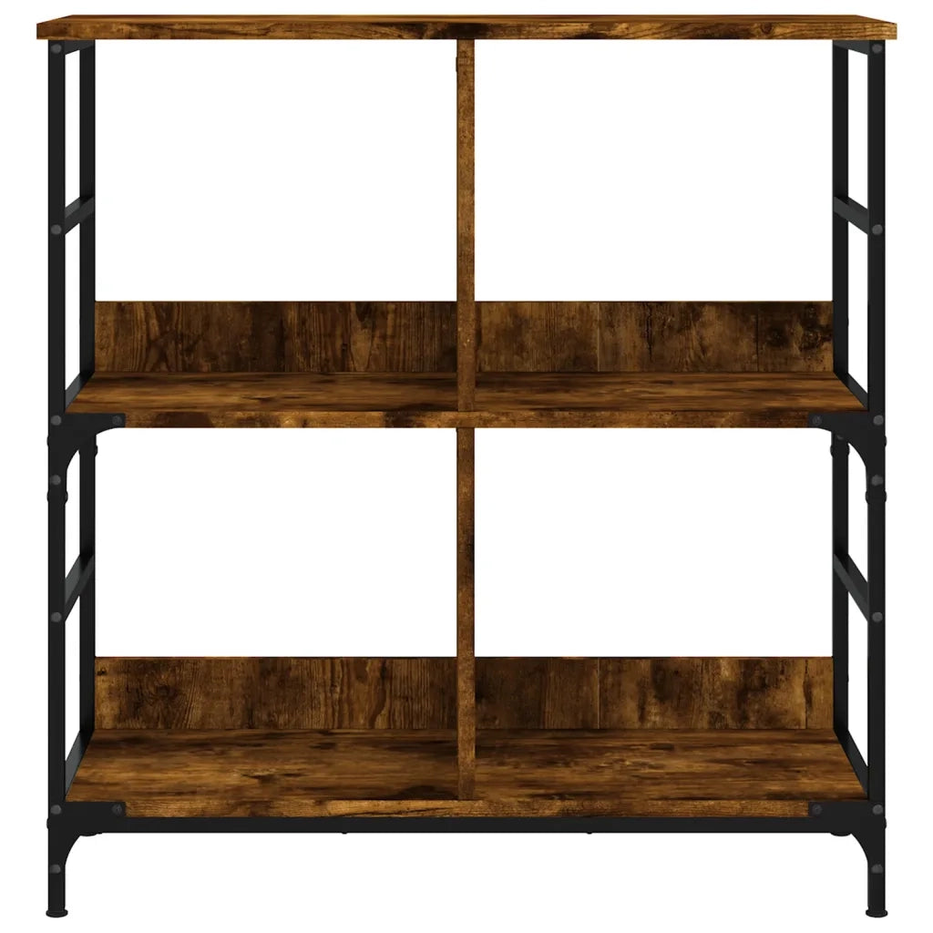 Libreria Rovere Fumo 78,5x33x82 cm in Legno Multistrato 835246