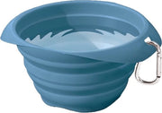 Kom per cibo per cani pieghevole, silicona BPA e PVC libera, adatta per cibo e acqua, capacità 700 ml, blu