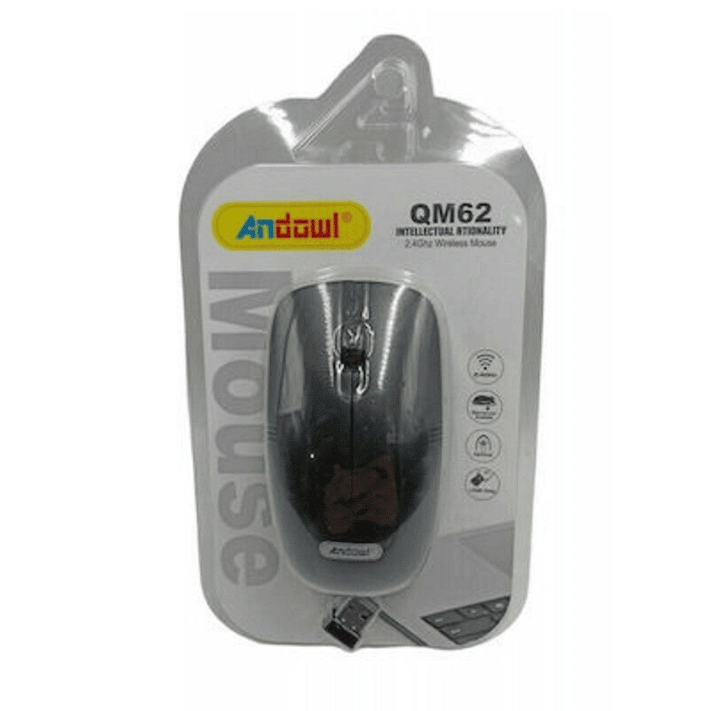 Trade Shop - Mouse Ottico Senza Fili Wireless 2.4ghz Ricetrasmettitore Usb Per Computer Qm62 -