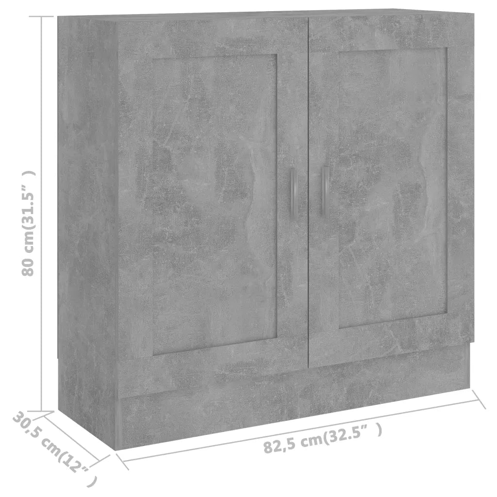 Libreria Grigio Cemento 82,5x30,5x80 cm in Legno Multistrato 802709