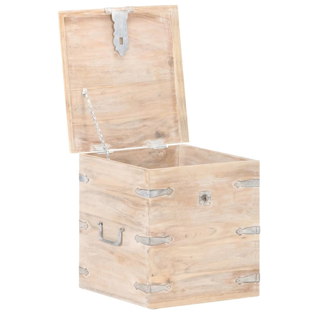 Baule 40x40x40 cm in Legno Massello di Acacia 289646