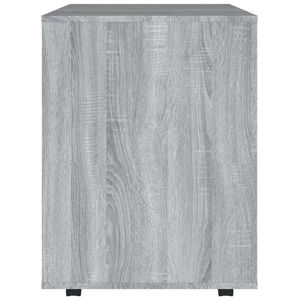 Mobile contenitore moderno su ruote dimensioni 60 x 53 x 72 cm con rotelle bloccabili in legno composito grigio. Codice articolo: 02_0048260.