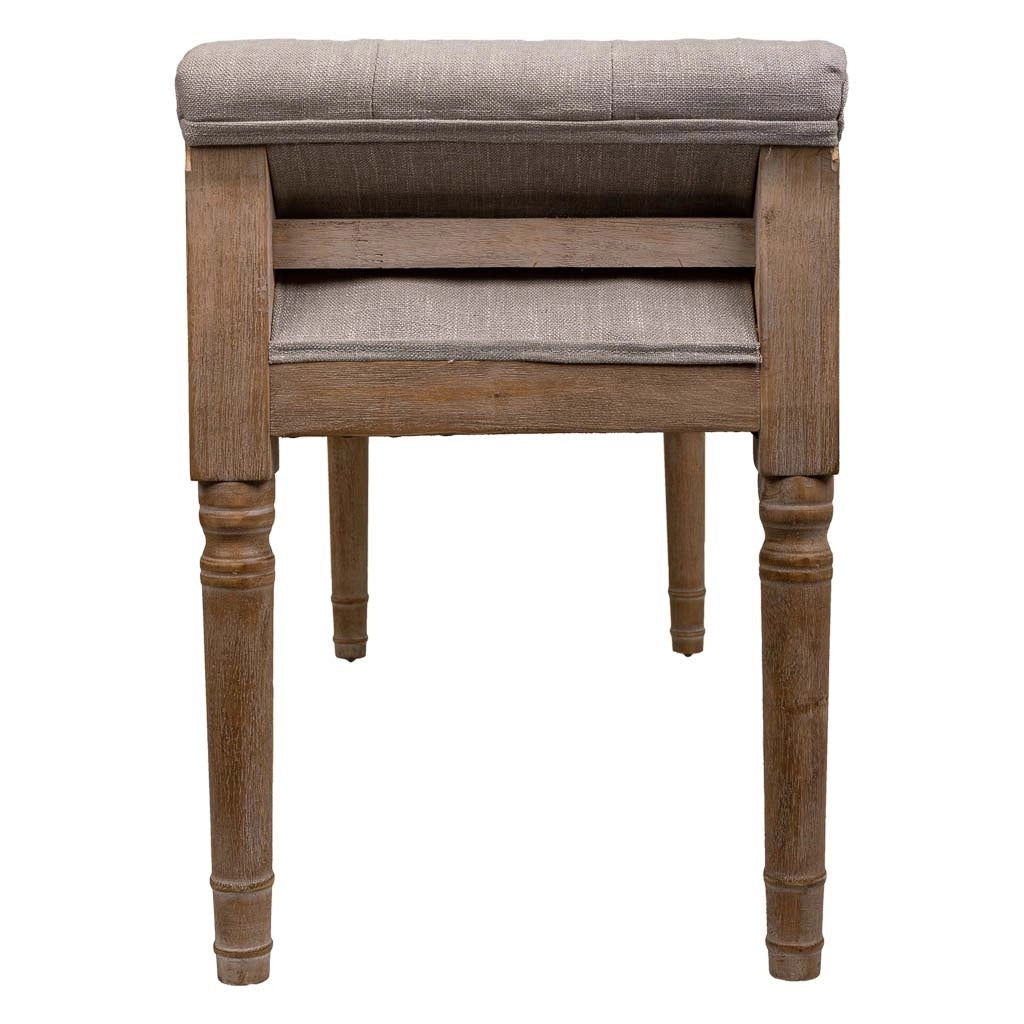Panca in legno imbottita marrone 108x41x46/59