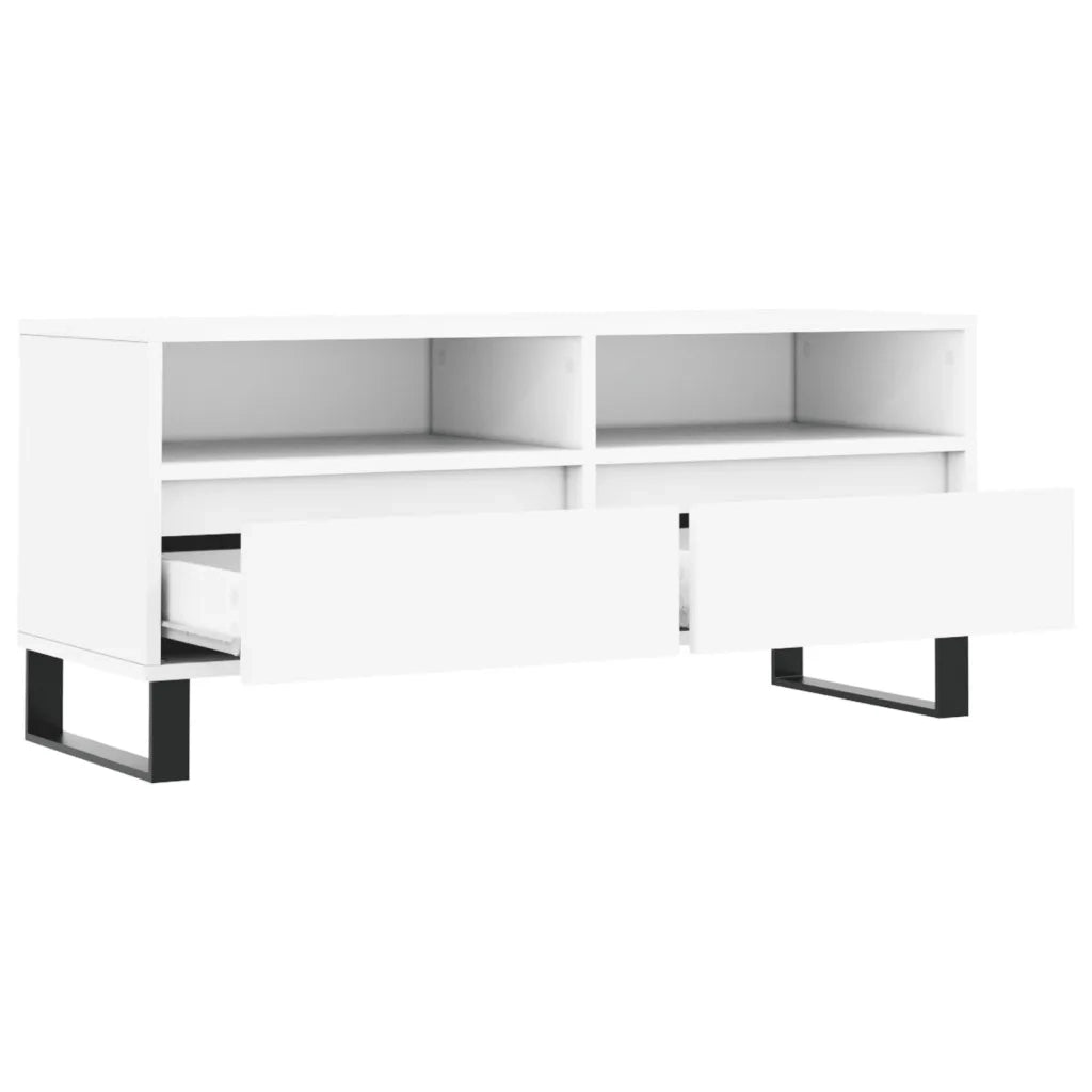 Mobile Porta TV Bianco 100x34,5x44,5 cm in Legno Multistrato 831244