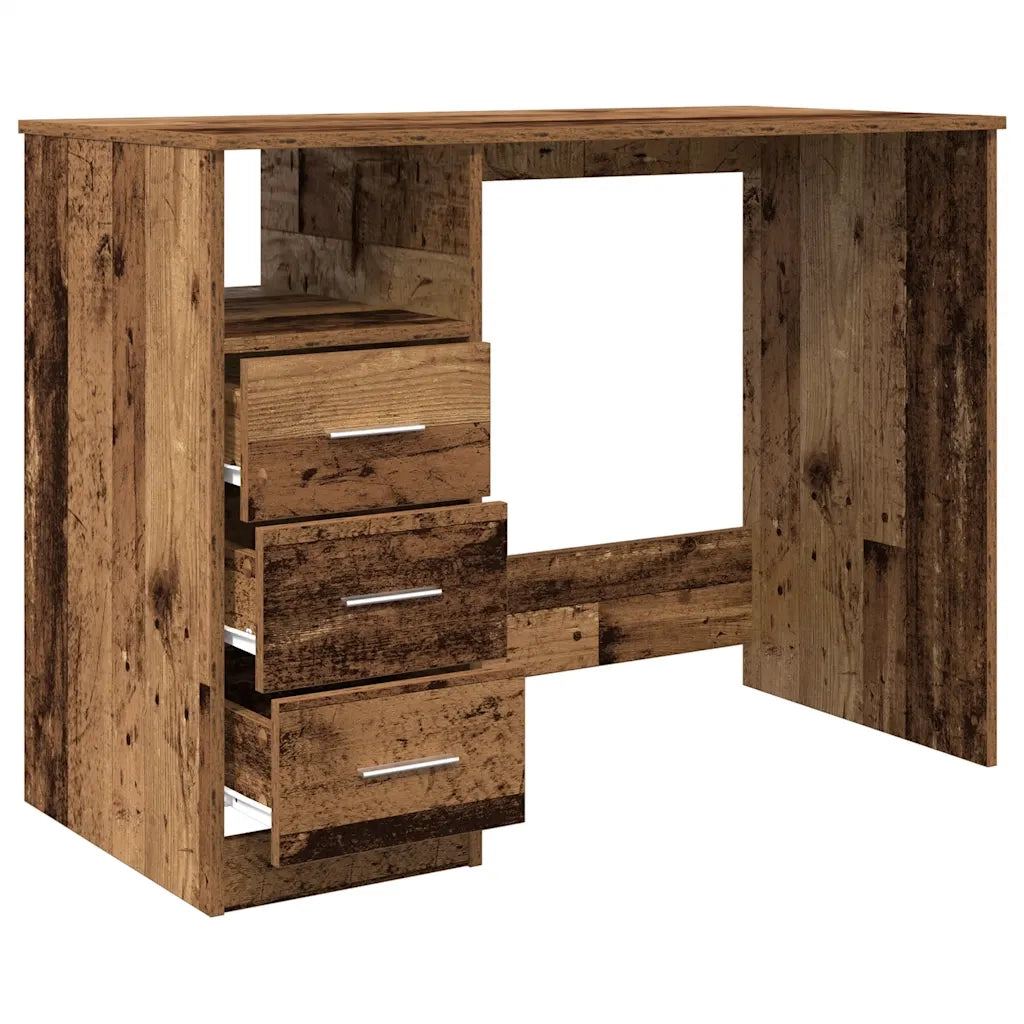 Scrivania Legno Antico 102x50x76 cm in Legno Multistrato 855852
