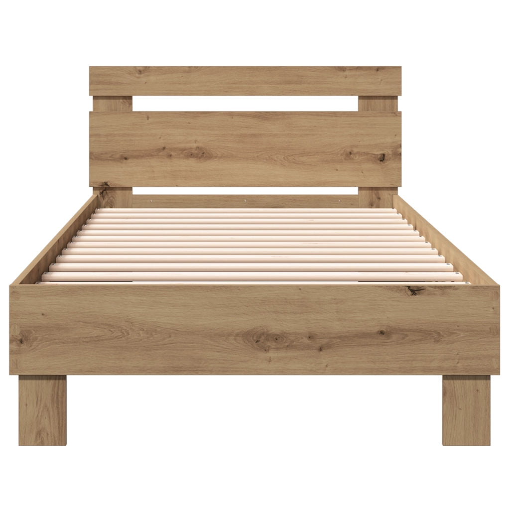 Struttura letto Rovere Artigianale Legno di rovere massiccio