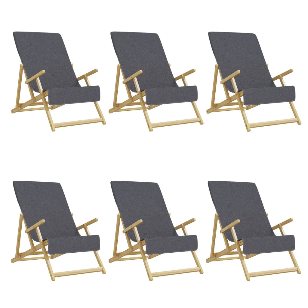 Asciugamani da Spiaggia 6 pz Antracite 60x135 cm Tessuto 400 GSM CFW2035349