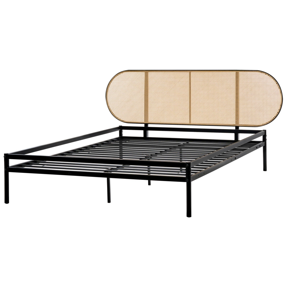 Letto matrimoniale imbottito in tessuto nero 160 x 200 cm rete a doghe gambe in legno moderno
