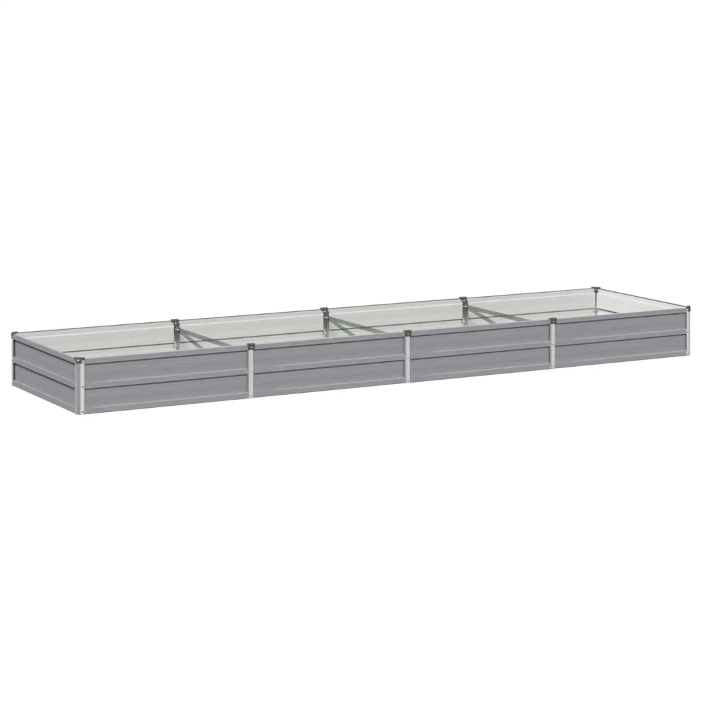 Letto rialzato da giardino Grigio 320 x 80 x 24 cm 8006497