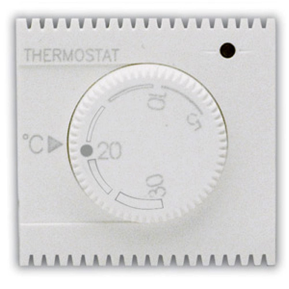 Domus S44 Termostato Elettronico con Manopola 230V NA+NC 5A 2 Moduli Bianco Lucido
