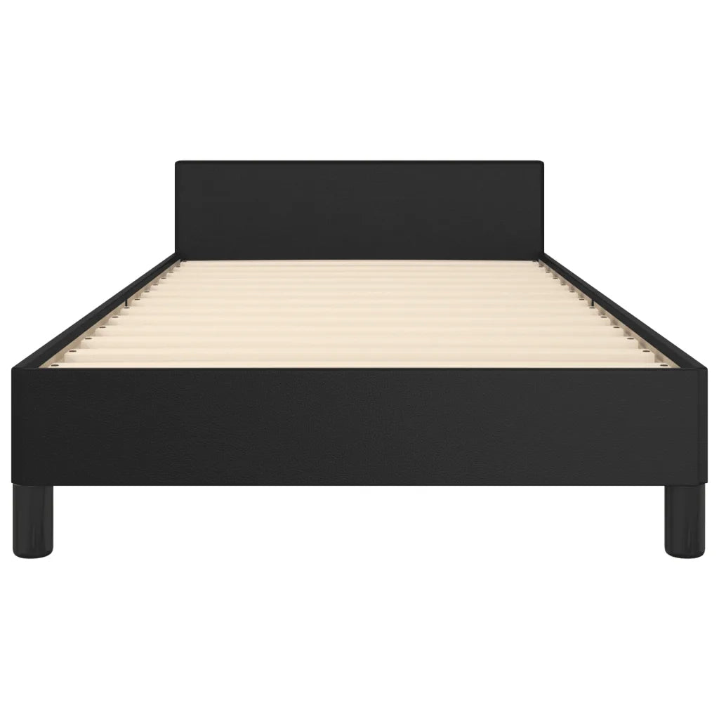 Giroletto con Testiera Nero 90x200 cm in Similpelle cod mxl 63082