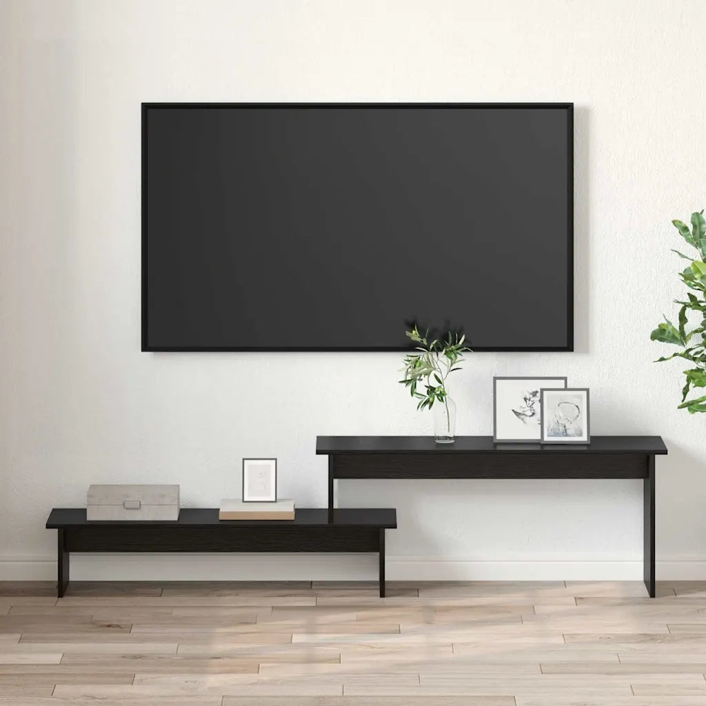 vidaXL Mobile TV Rovere nero 180 x 30 x 43 cm Legno multistrato