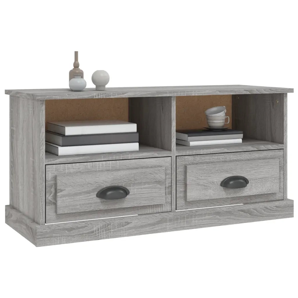 Mobile TV Grigio Sonoma 93x35,5x45 cm in Legno Multistrato 816470