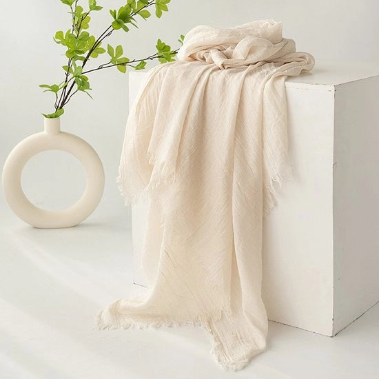 Sjaal per donna, protezione solare, ombrello per donna, grande sjaal leggero per donna, 190*100cm, 74”×39”, colore bianco cristallo.