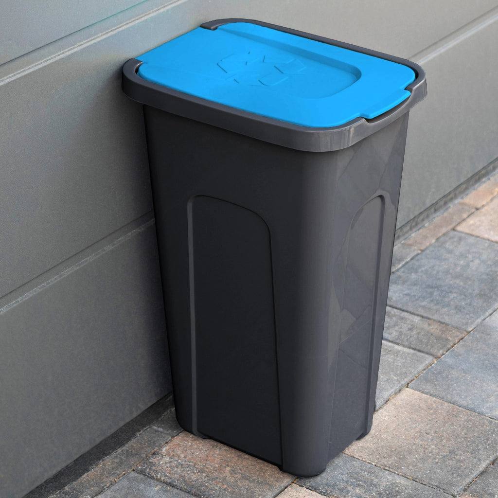 Cestino per rifiuti KADAX da 30 litri, contenitore per la raccolta differenziata con coperchio.