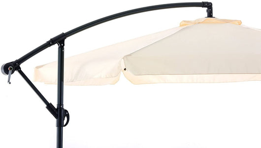 Ombrellone da Giardino Decentrato Ø3m con frangia Ecrù