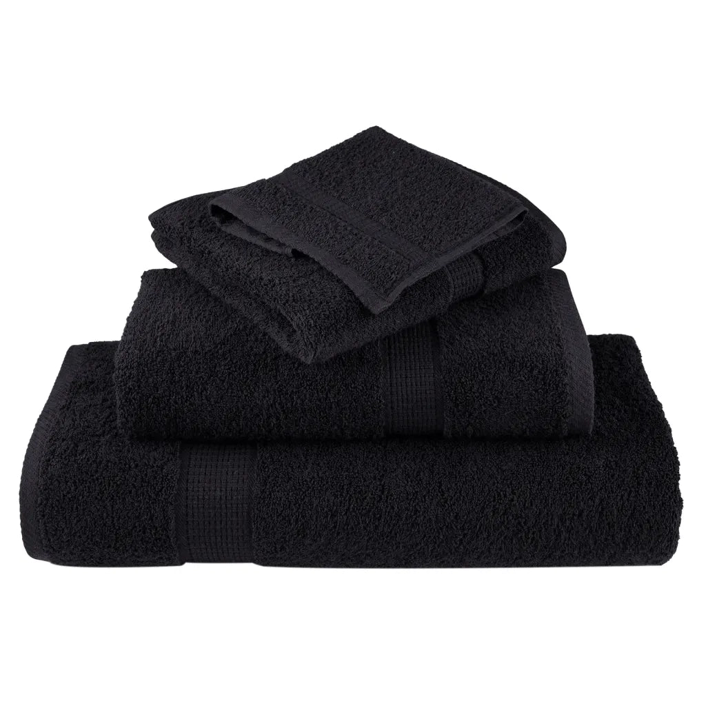 Asciugamani Premium SOLUND 10 pz Neri 30x30 cm 600 g/m² 137421