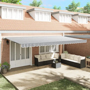 vidaXL Tenda Retrattile Automatica Antracite e Bianco 600x300 cm