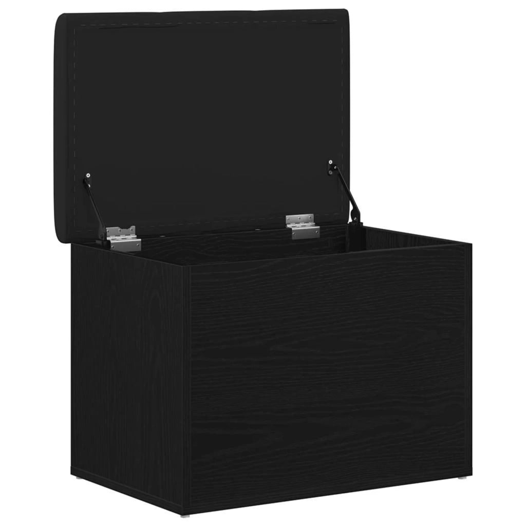 Panchina con contenitore Rovere nero 62 x 42 x 45 cm 862983