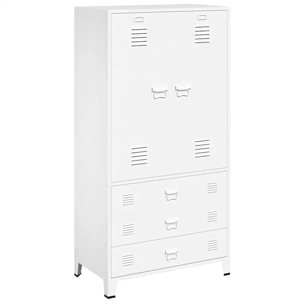 Armadio Bianco Industriale 90x50x180 cm in Metallo
