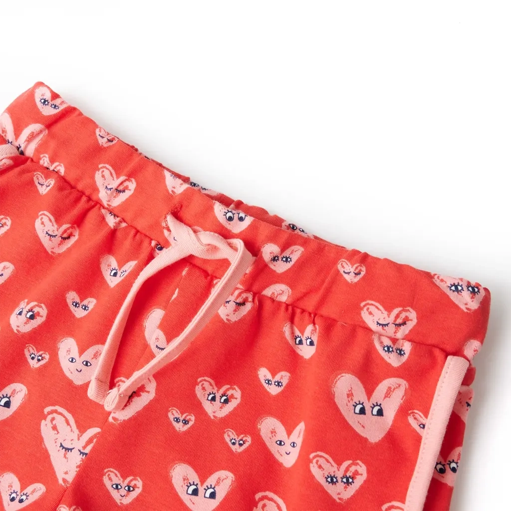 Pantaloncini per Bambini con Coulisse Rossi 128 CFW2355523