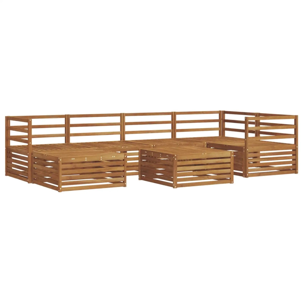 Set di divani da esterno 7 pcs Naturale
