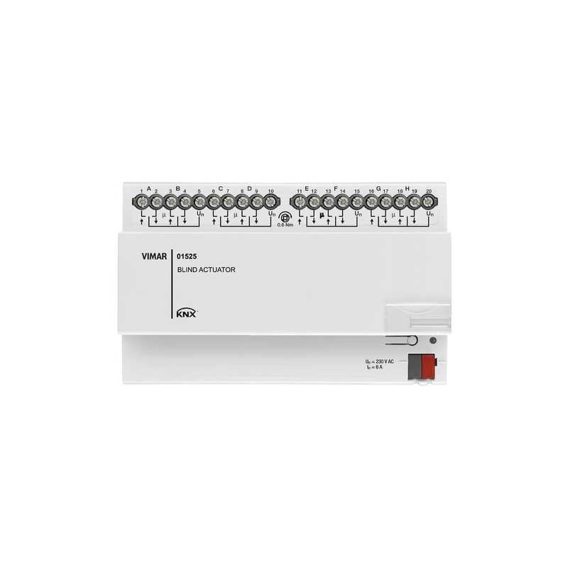 01525 Attuatore per 8 Tapparelle Knx