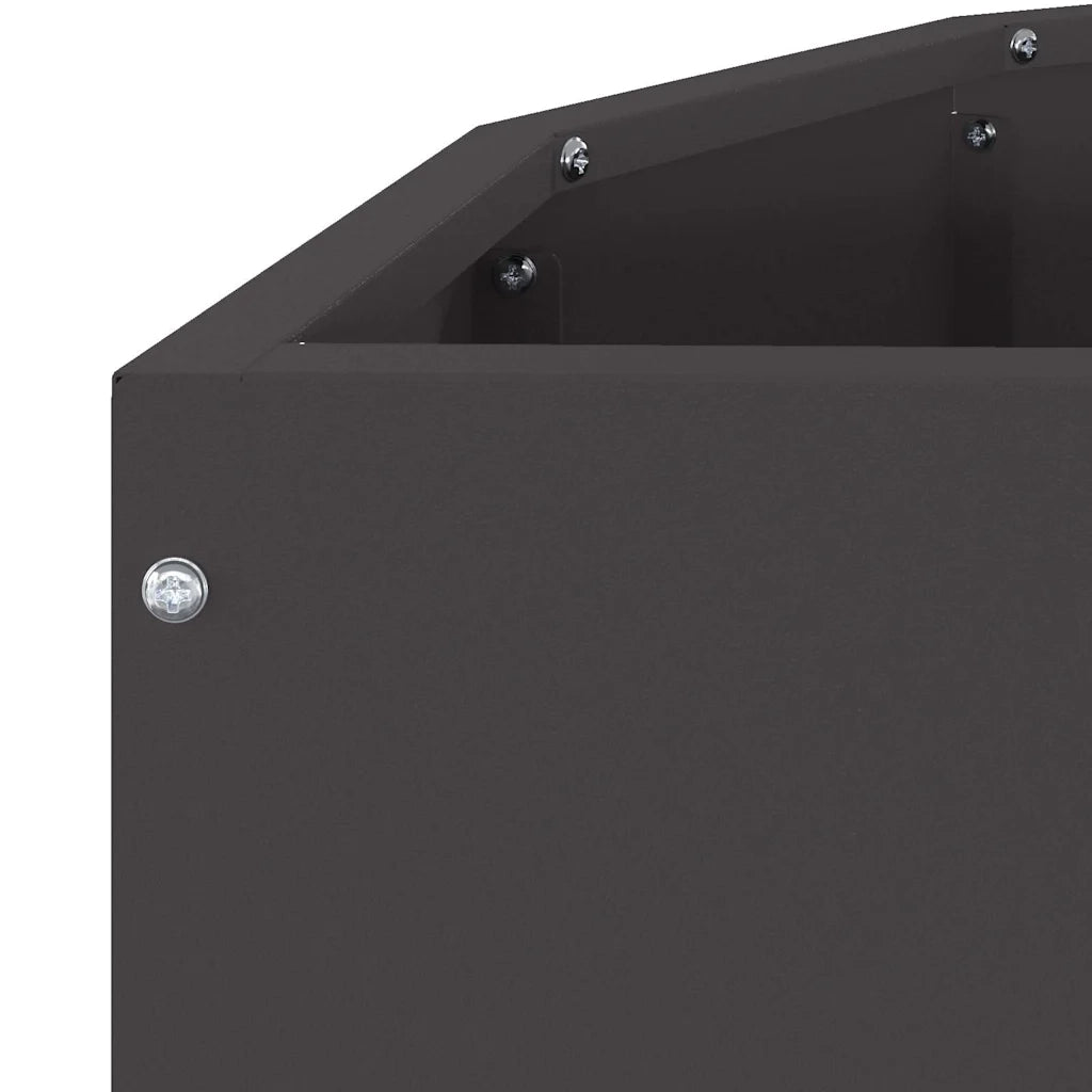 Fioriera Nero 90 x 45 x 35 cm Acciaio 883689