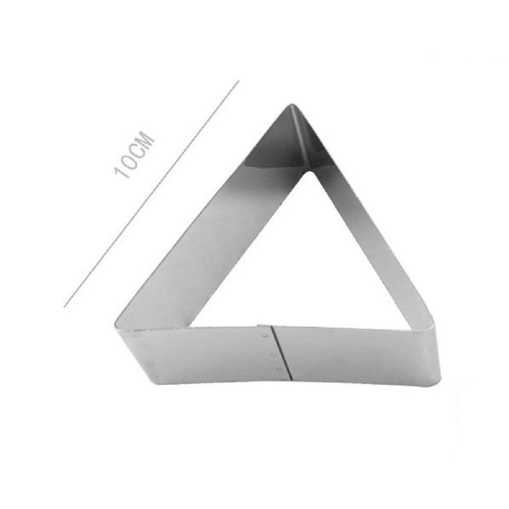 Trade Shop - Set 3 Pezzi Forme Stampi Stampo Per Dolci Torte Biscotti Triangolari 10cm 98924 -