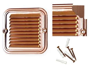 GRIGLIA AERAZIONE QUADRATA IN RAME- - cm.23x23 - 1 pezzi