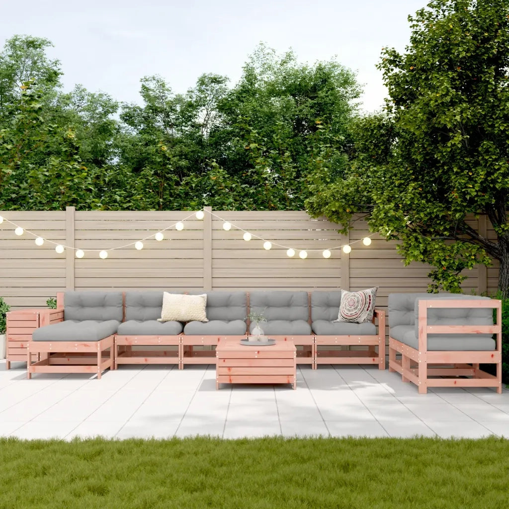 Set Divani da Giardino 10 pz in Legno Massello Abete Douglascod mxl 92802