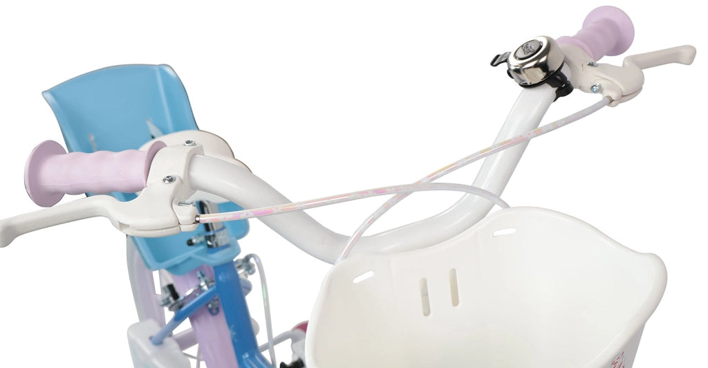 Bicicletta per Bambine 16" Disney Frozen Freni Caliper e Stabilizzatori in Acciaio Hi-Ten Azzurro