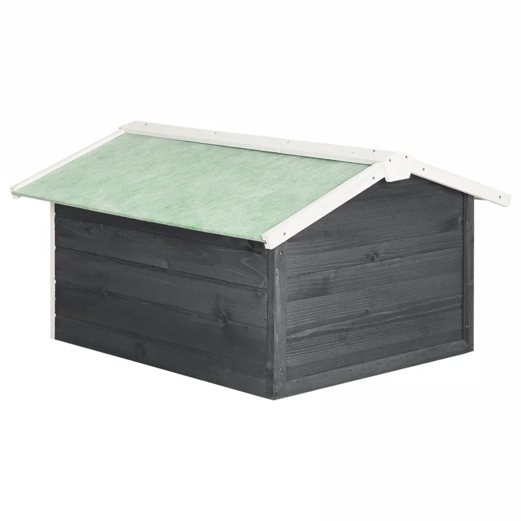 Casetta per Tosaerba Robotizzato 72x87x50cm Grigia Bianca Abete 170879