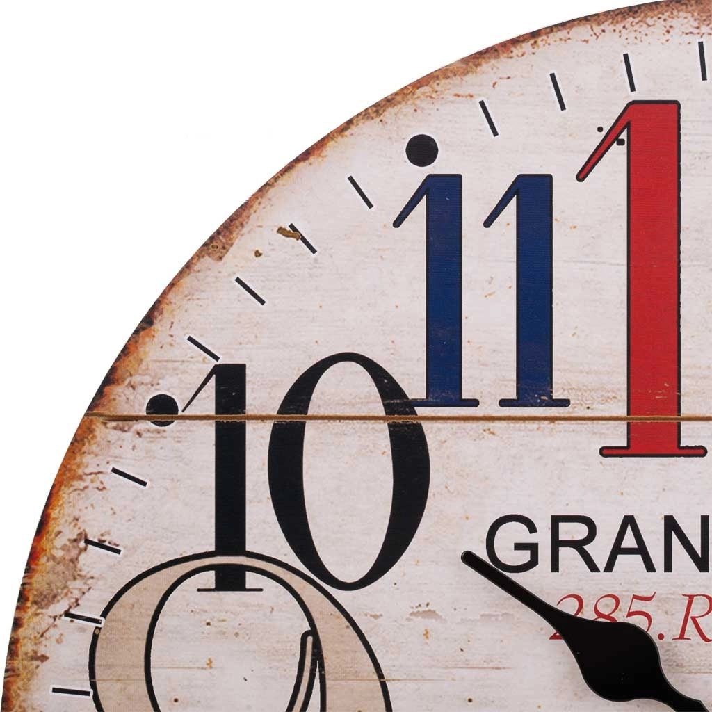 Orologio da parete in legno bianco d34x2h