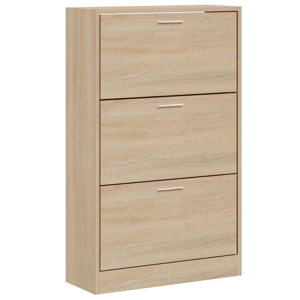 Scarpiera Rovere Sonoma 63x24x103 cm in Legno Multistrato