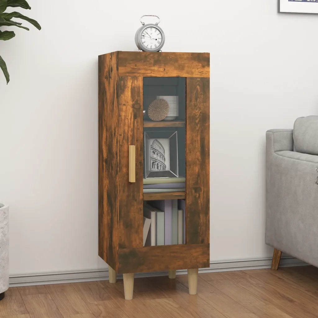 Credenza-Buffet-Armadio da cucina Rovere Fumo 34,5x34x90 cm in Legno Multistrato 295978