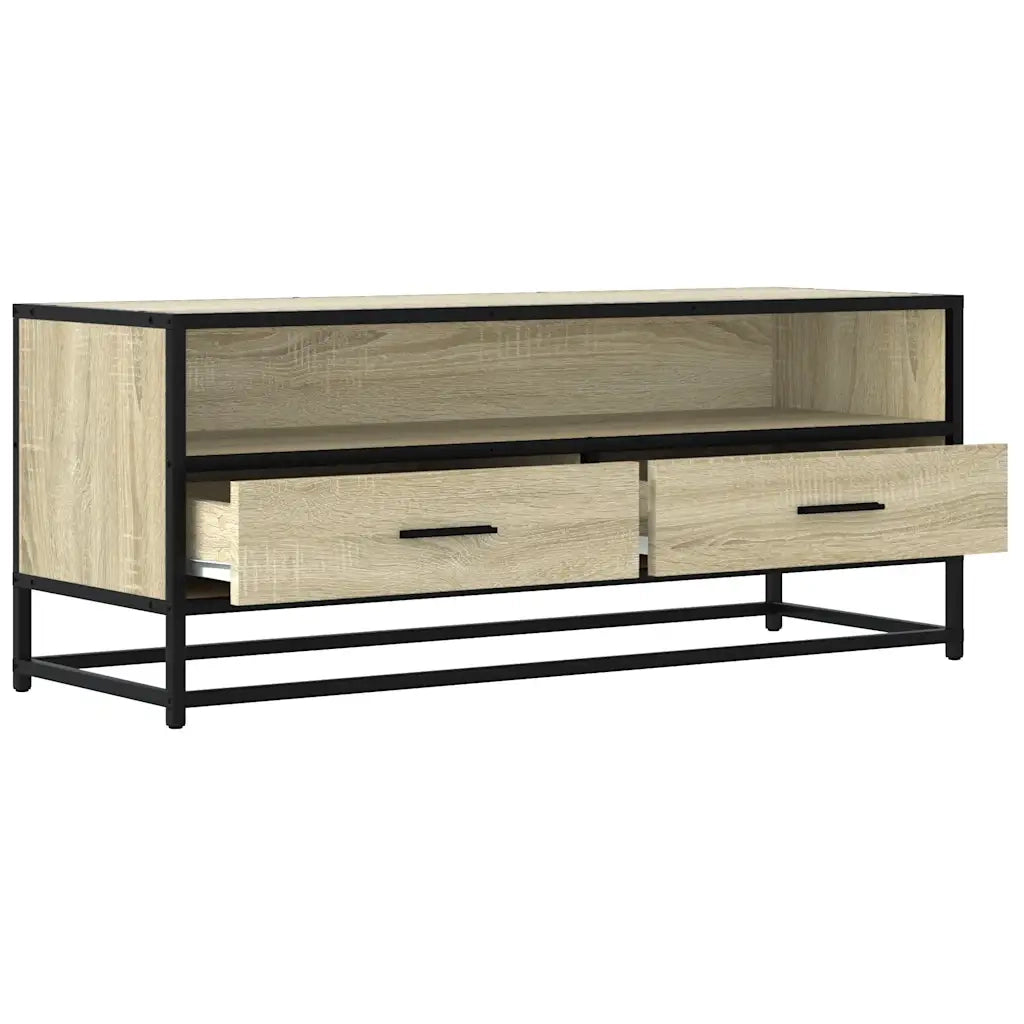 Mobile TV Rovere Sonoma 100x34,5x40cm Legno Multistrato Metallo