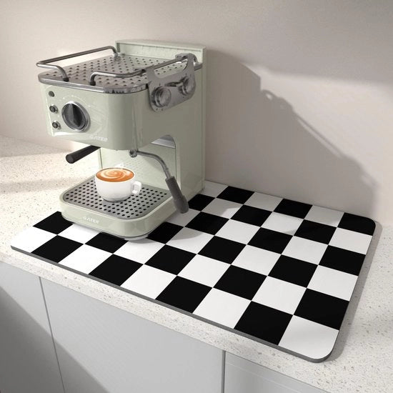 Matrice di assorbimento per macchina da caffè 40x45 cm - materiale PU resistente - superficie antiscivolo - con retro con gomma antiscivolo - matrice assorbente per macchina da caffè