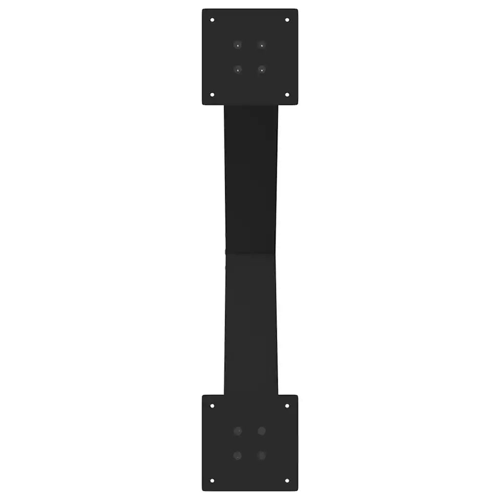 Gambe per tavolo da pranzo a forma di X 3 pz nere 70x(72-73) cm in acciaio 4012988