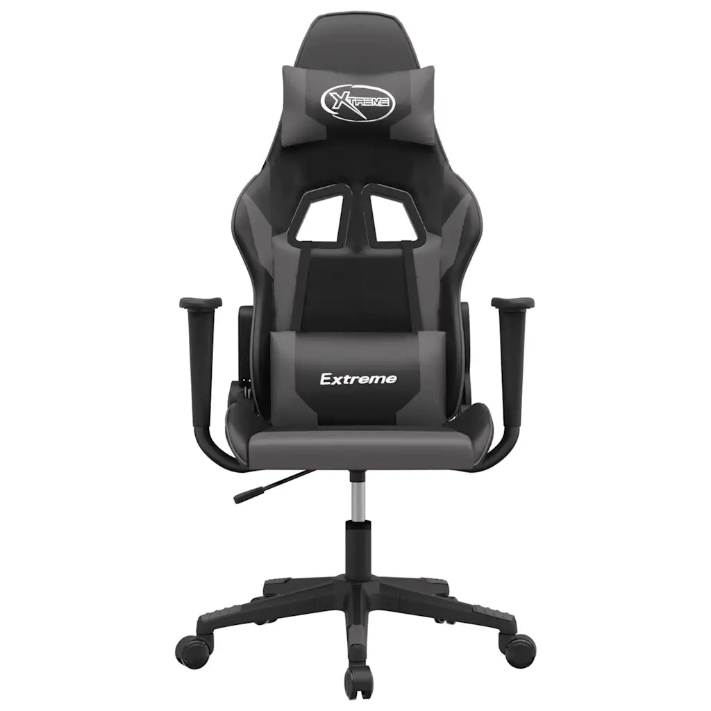 Sedia da Gaming | Sedia da e-sports Nera e Grigia in Similpelle