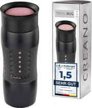 Design Travel Bicchiere 420ml, Bicchiere da Caffè da Portare, Bicchiere Termo, Bicchiere Isolante, Mantiene caldo per 4 ore / freddo per 7 ore, 100% ermetico e impermeabile, Apertura da 360°, Rosa