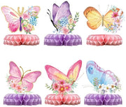 Decorazione da Tavolo 12 Pezzi - Tema Festa - Decorazione Farfalla - Forma di Miele - Dimensioni 21 x 19 x 2 cm - Decorazione da Festa