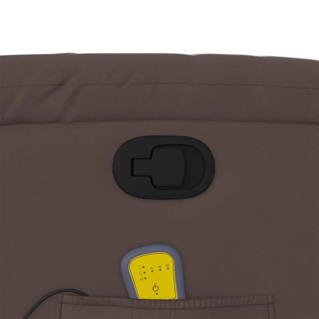 Poltrona Massaggiante Reclinabile marrone in Similpelle 373569