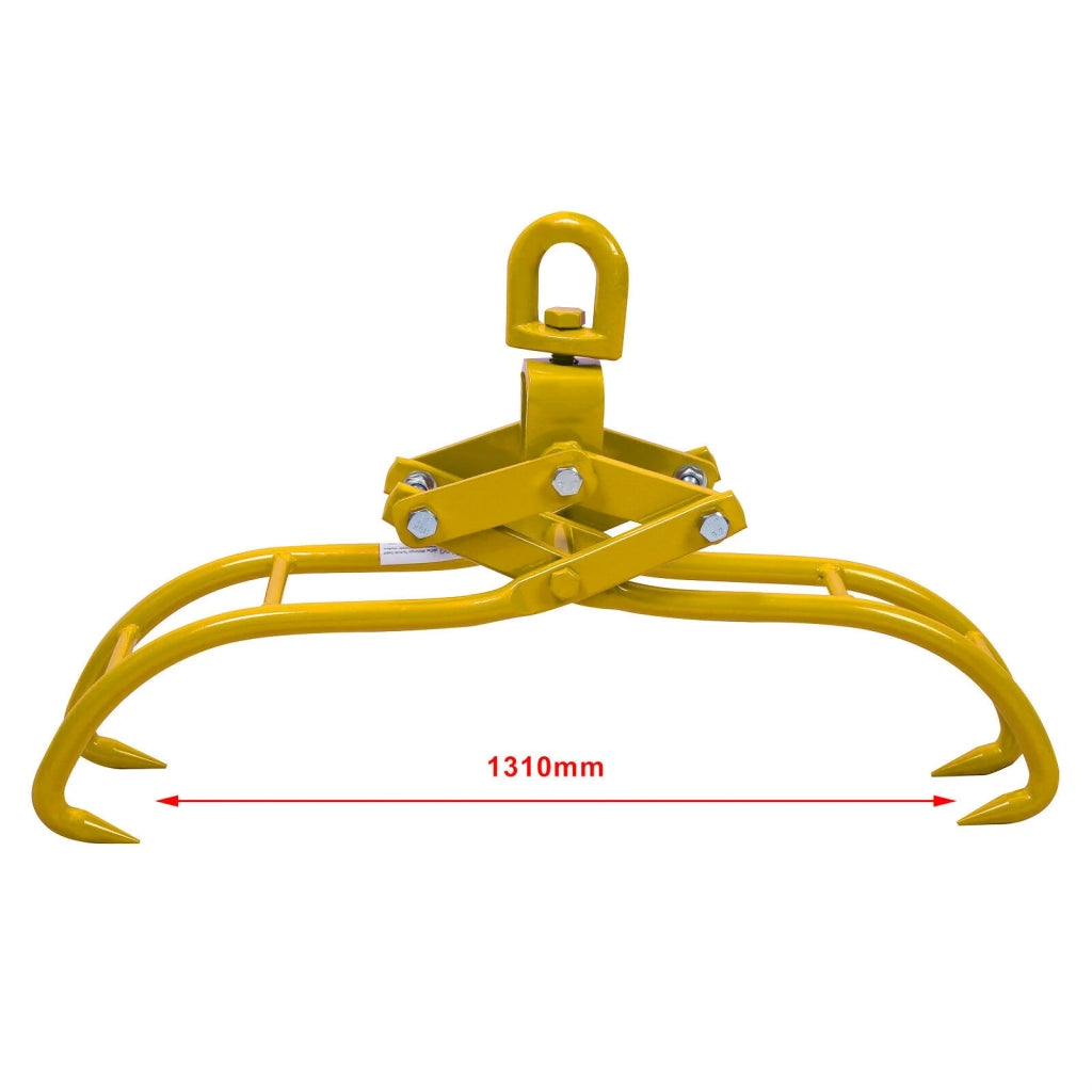 Pinza forestale pinza a slittamento pinza per legna 131 cm 1500 kg gancio di sollevamento 16_0002316