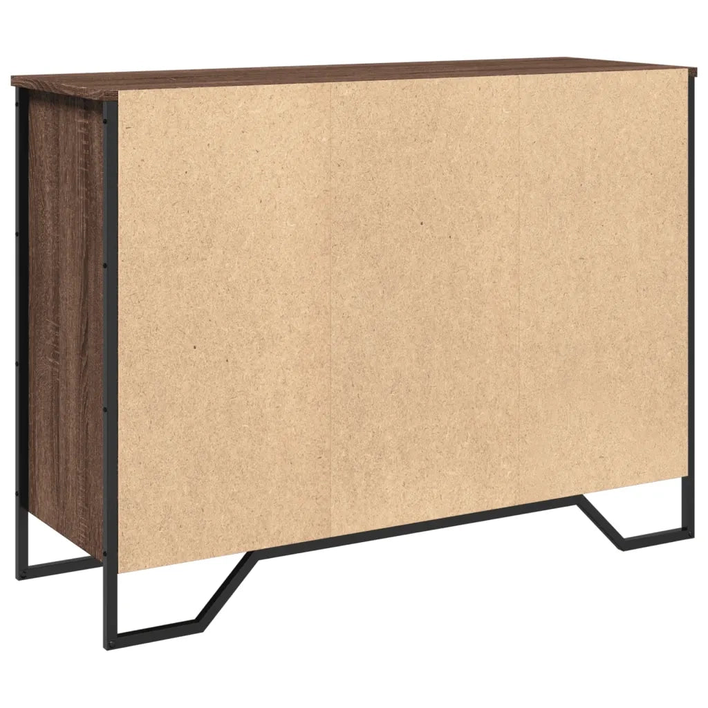 Credenza Rovere Marrone 101x35,5x74,5 cm in Legno Multistrato 848558